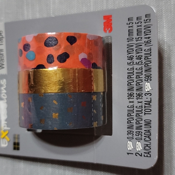(3) New Packages of Scotch Expressions Decorative Washi Tape - Picture 4 of 5